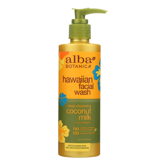 Alba Botanica - Hawaiian Facial Wash Coconut Milk - 8 Fl Ozidx HG0389957