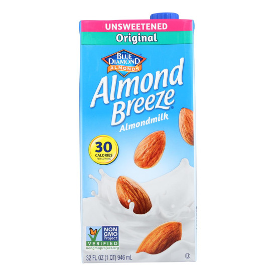 Almond Breeze - Almond Milk - Unsweetened Original - Case Of 12 - 32 Fl Oz.idx HG0750976