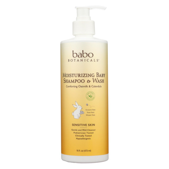 Babo Botanicals - Baby Shampoo And Wash - Moisturizing - Oatmilk - 16 Ozidx HG1632280