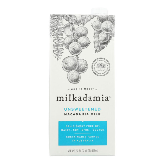 Milkadamia Milk - Unsweetened - Case Of 6 - 32 Fl Oz.idx HG1857200