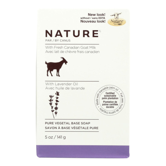 Nature By Canus Bar Soap - Goats Milk - Lavender Oil - 5 Ozidx HG1389196