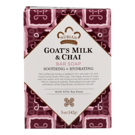 Nubian Heritage Bar Soap Goat s Milk And Chai - 5 Ozidx HG0566828