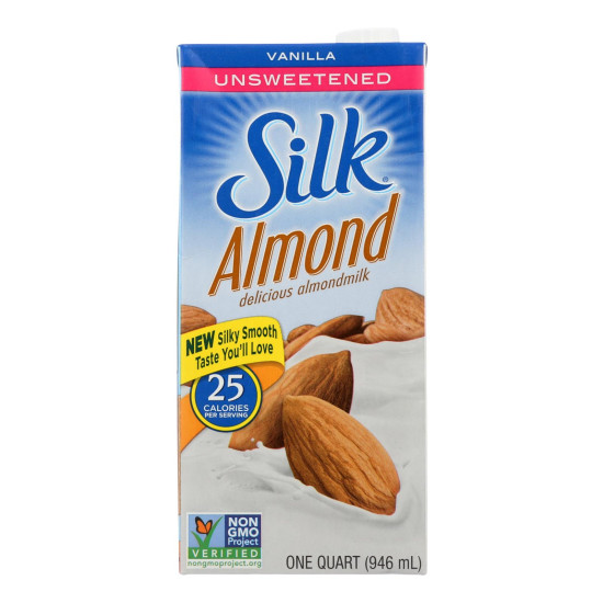 Silk Pure Almond Milk - Unsweetened Vanilla - Case Of 6 - 32 Fl Oz.idx HG1235324